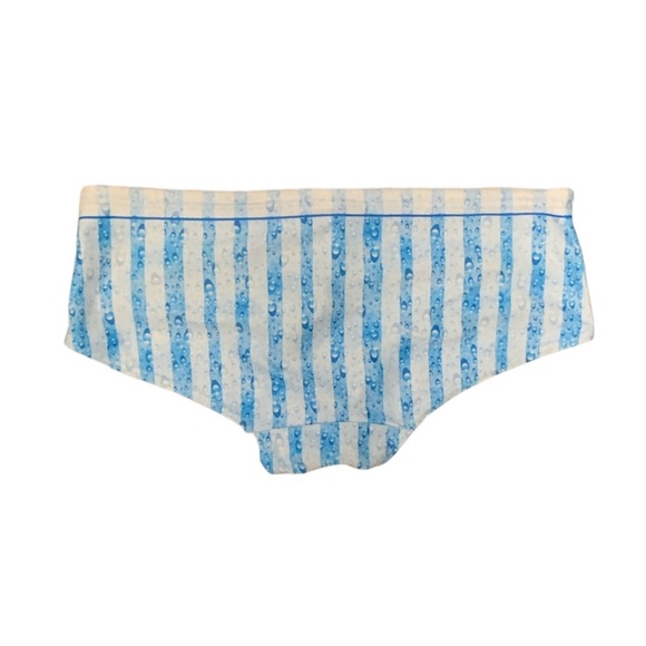 Blue and White Striped Swim Trunks - Picture 3 of 5